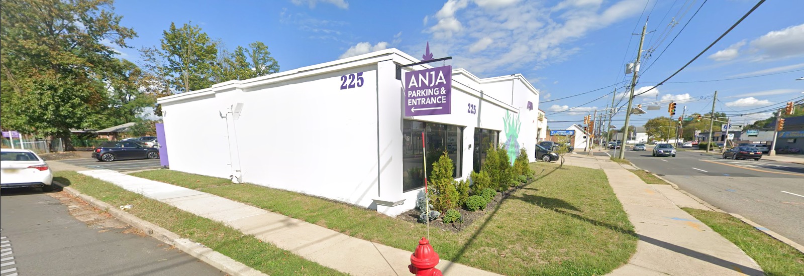 ANJA on Woodbridge Avenue in Highland Park, New Jersey, seen from the street
